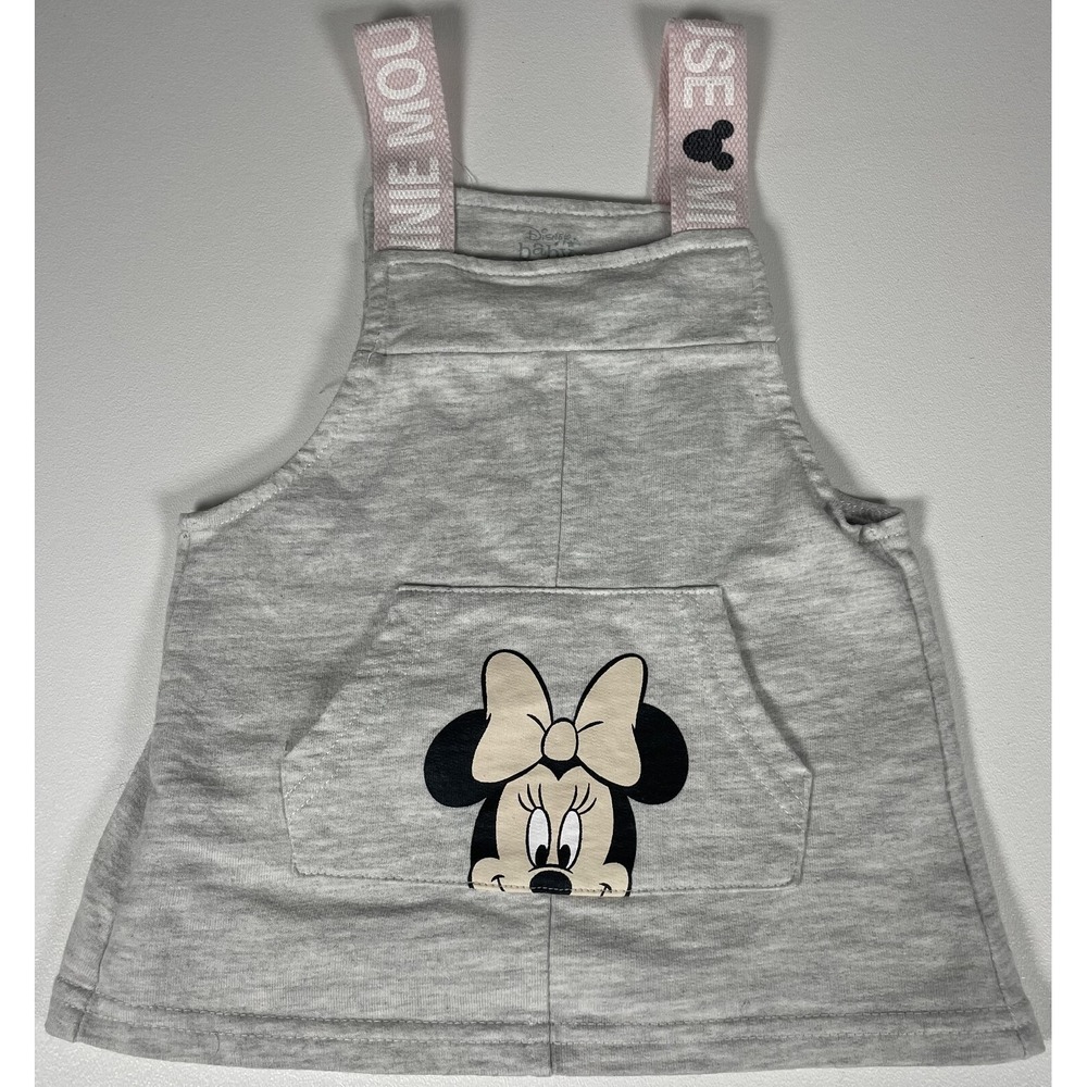 Disney Baby Minnie Mouse Grey Sleeveless Dress | Size 3-6 Months | Cute Baby Gir